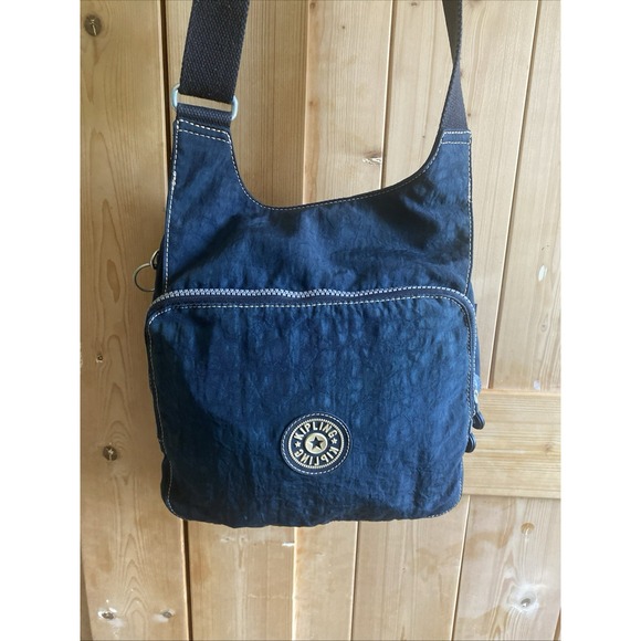 Kipling Croasbody Messenger Bag Blue Flap Multiple Pockets - Picture 1 of 16